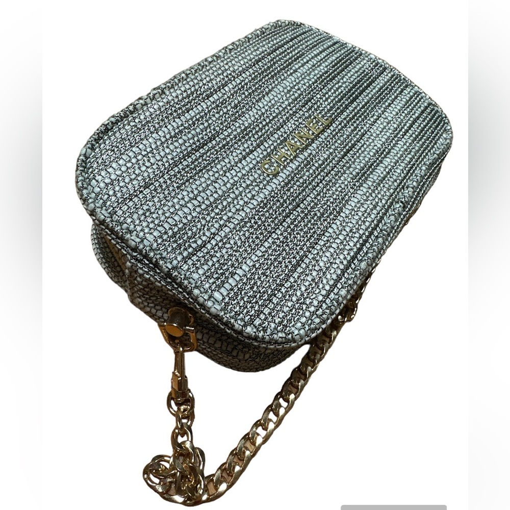 AUTHENTIC Chanel Tweed Beauty novelty bag (Grey Colored) - Picture 10 of 10